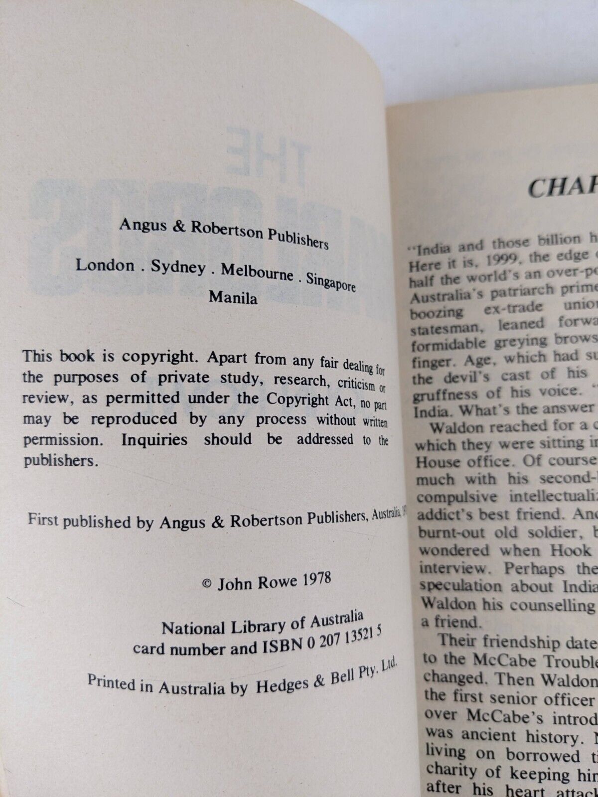 The warlords by John Rowe 1978