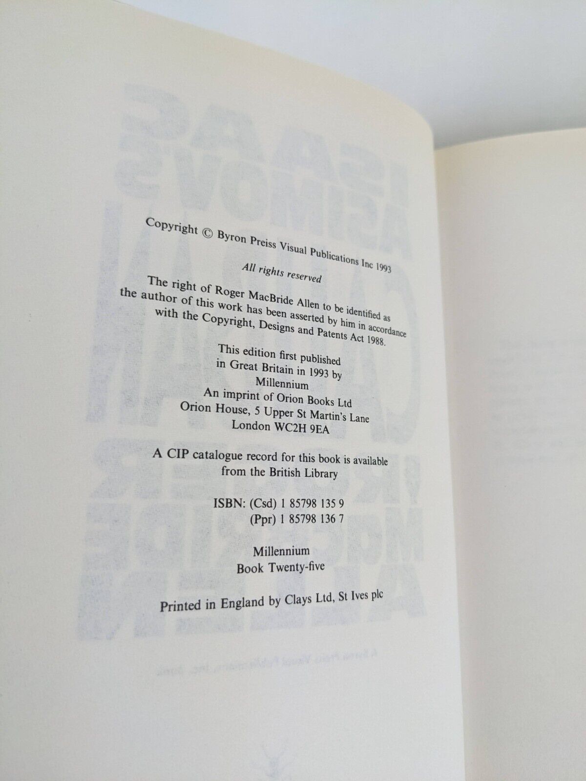 Isaac Asimov's Caliban by Roger MacBride Allen, Isaac Asmiov (Hardcover, 1993)