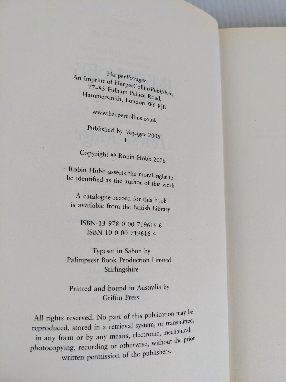 Forest Mage (The Soldier Son Trilogy, Book 2) by Robin Hobb large paperback 2006