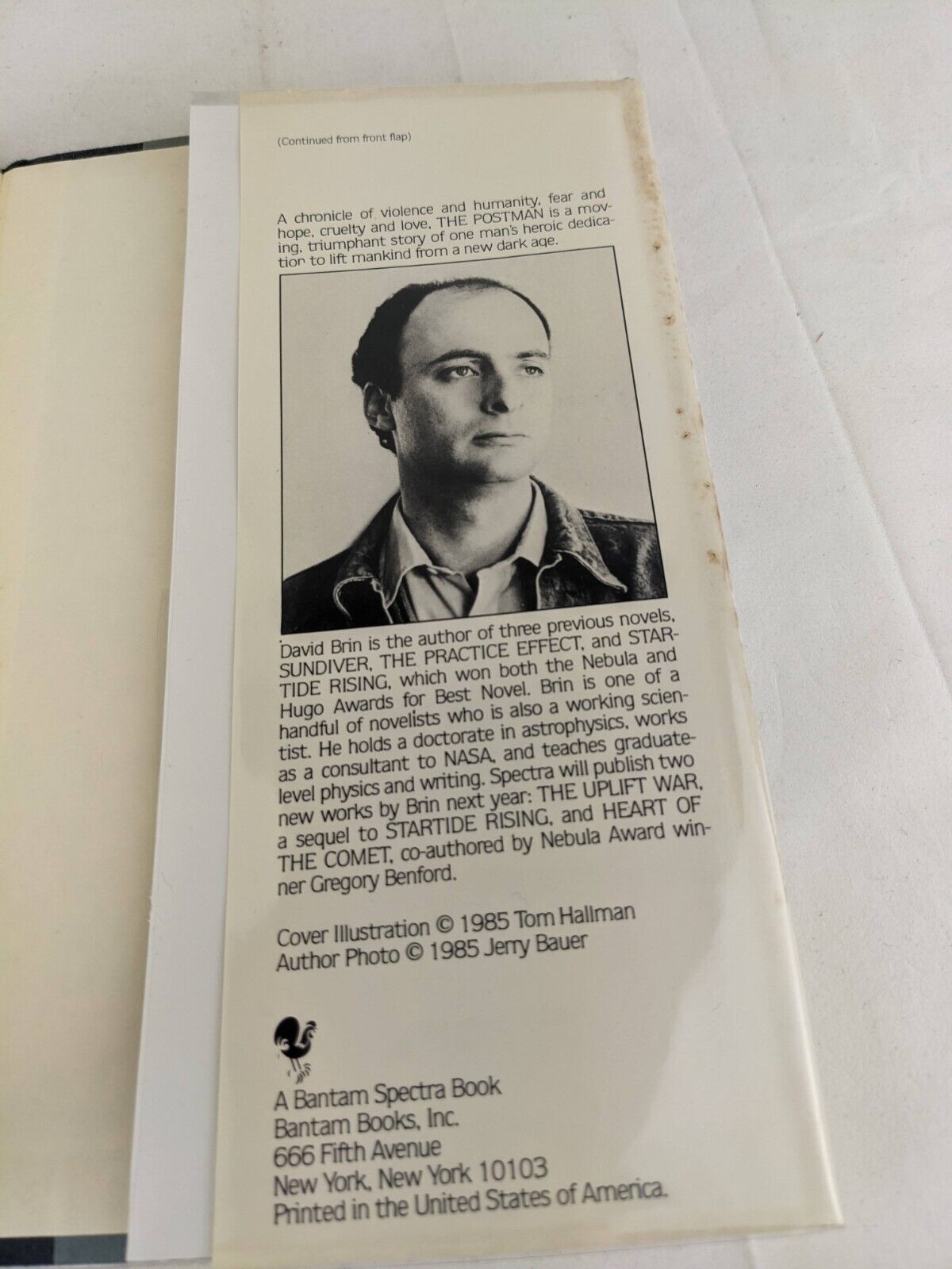 The postman by David Brin Hardcover 1985 US First Edition