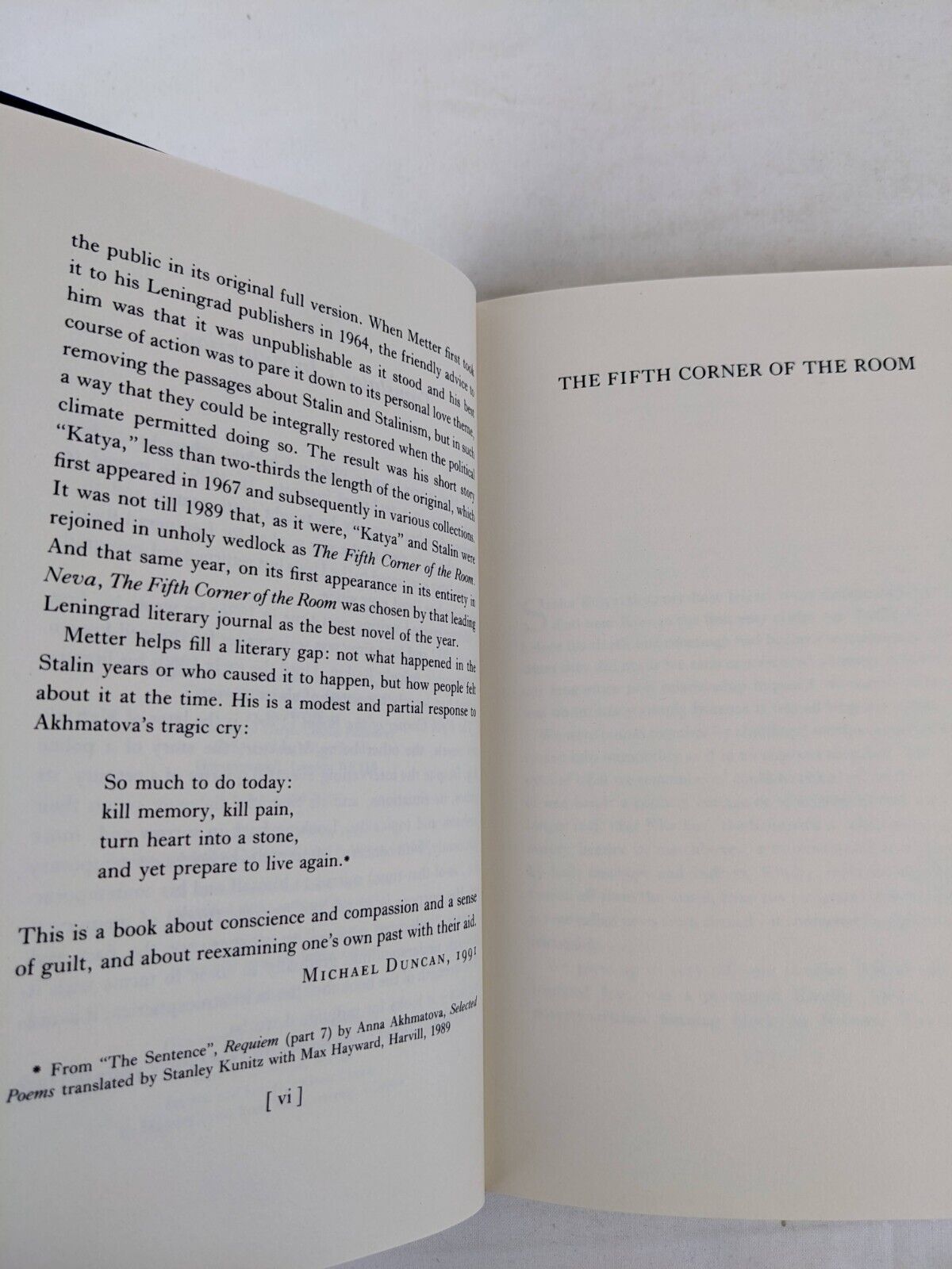 The fifth corner of the room by Israel Metter hardcover 1991
