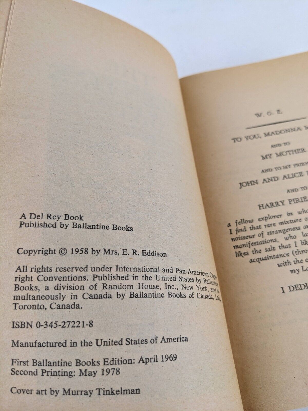 The Mezentian gate by E. R. Eddison 1978 The Zimiamvian