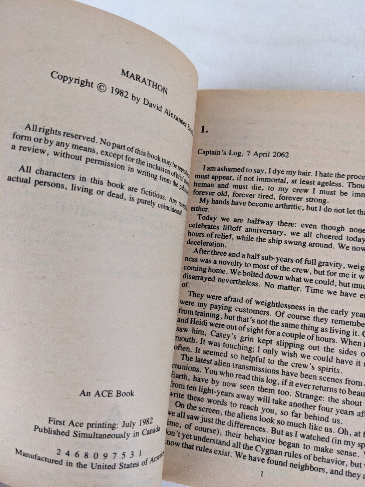 Marathon by D. Alexander Smith 1982 Ace books