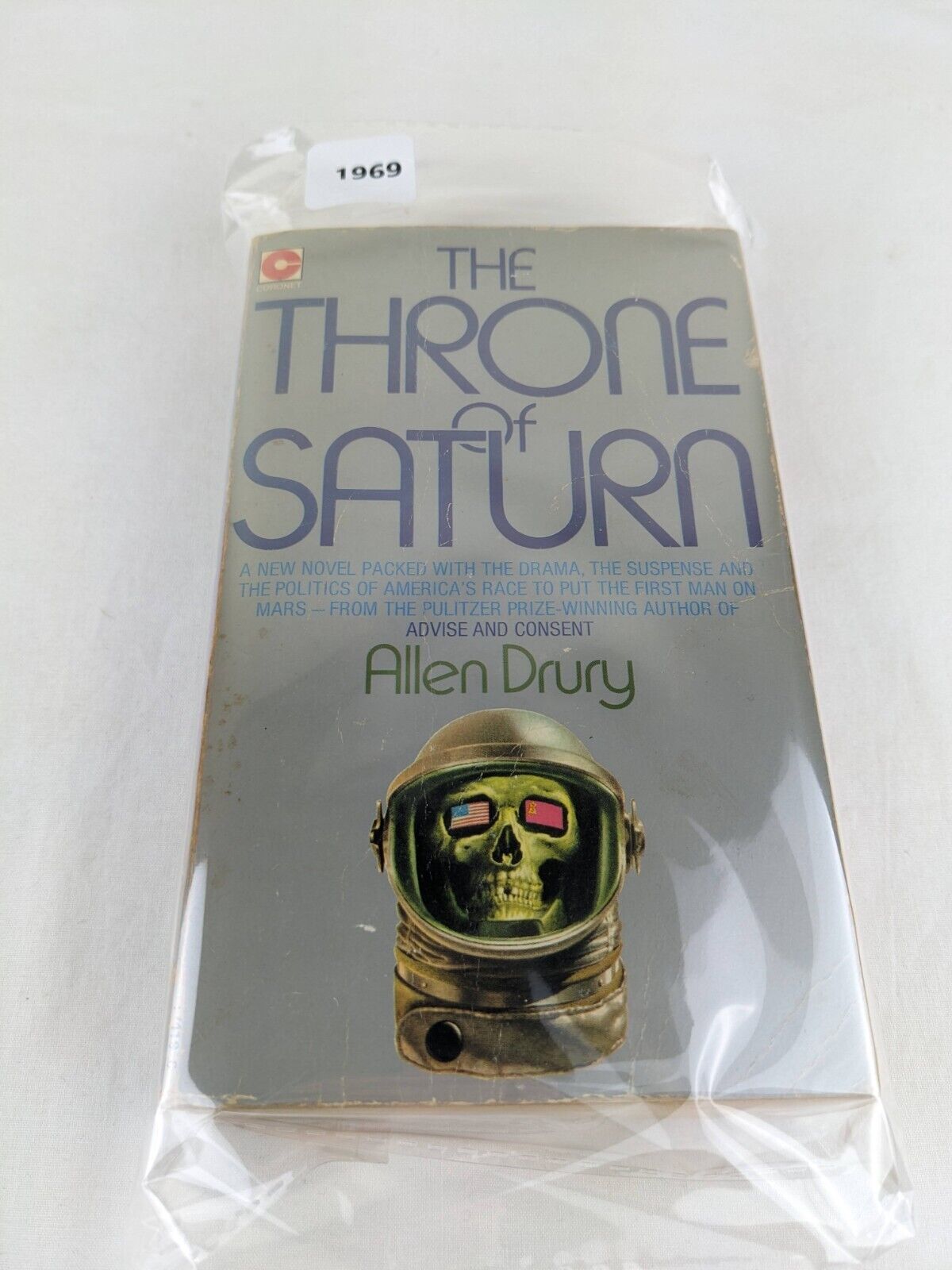The throne of Saturn; space & politics fiction by Allen Drury - Coronet 1973