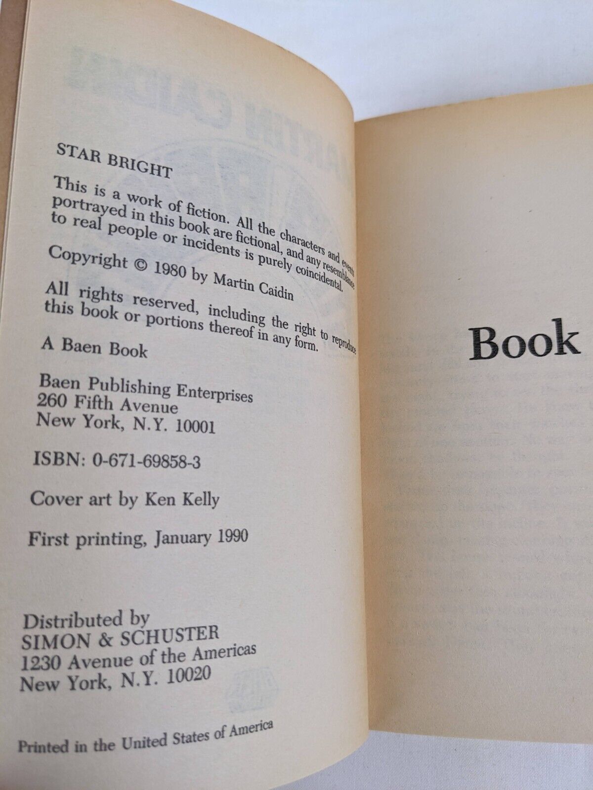 Star bright by Martin Caidin 1990 sci-fi