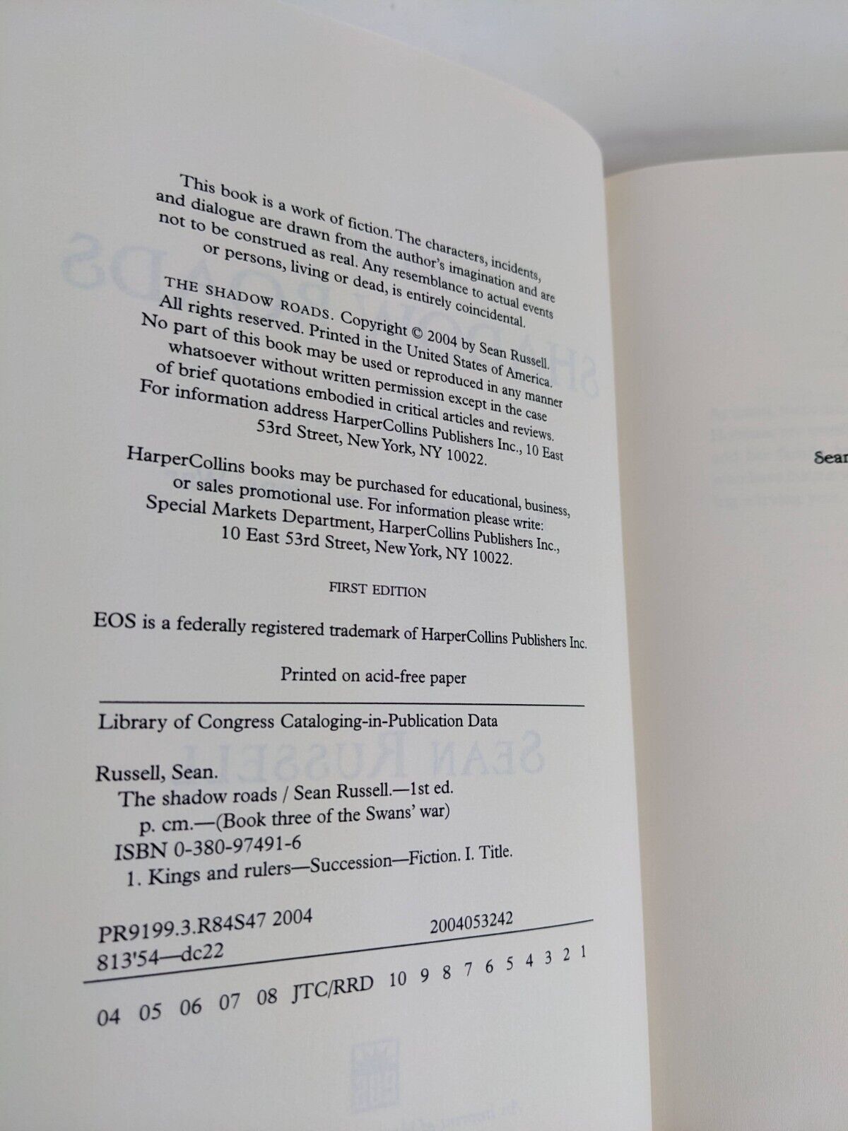 The Swans' war: Isle of battle & The shadow roads by Sean Russell 2002 hardcover