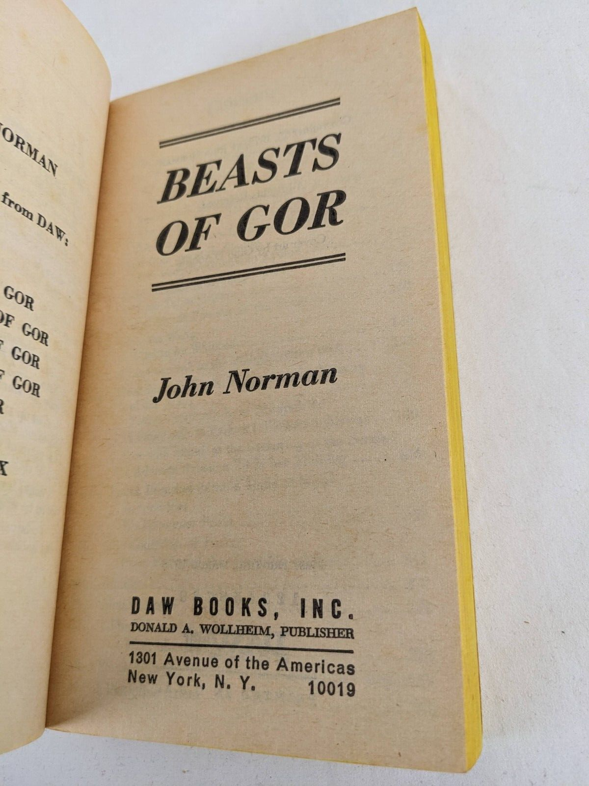 Gor series by John Norman x 9 Daw SF editions 1974