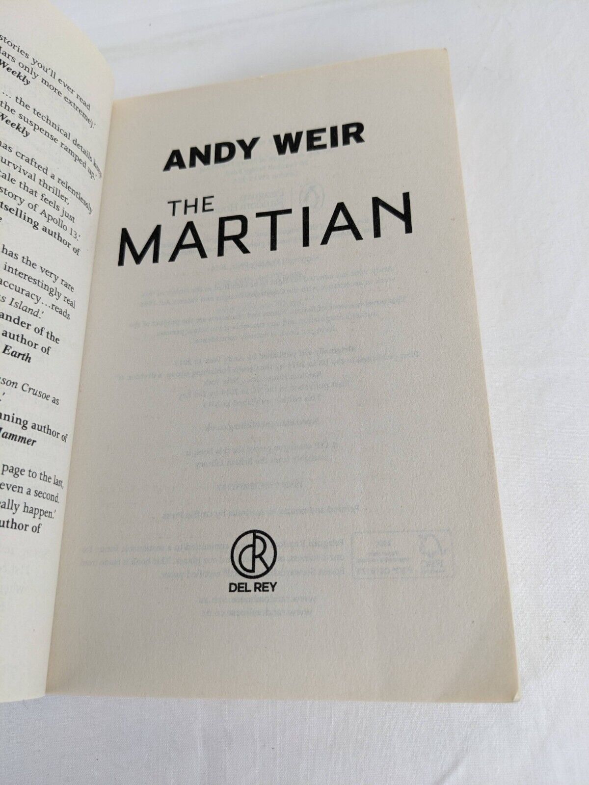 The Martian by Andy Weir 2015