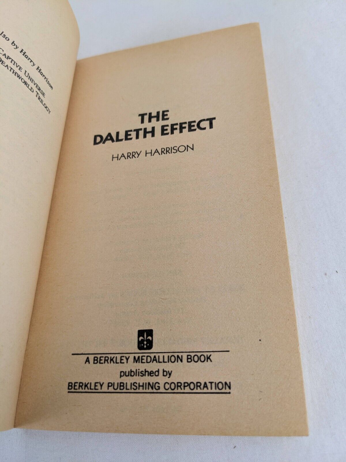 The daleth effect by Harry Harrison 1974 Berkley Medallion book