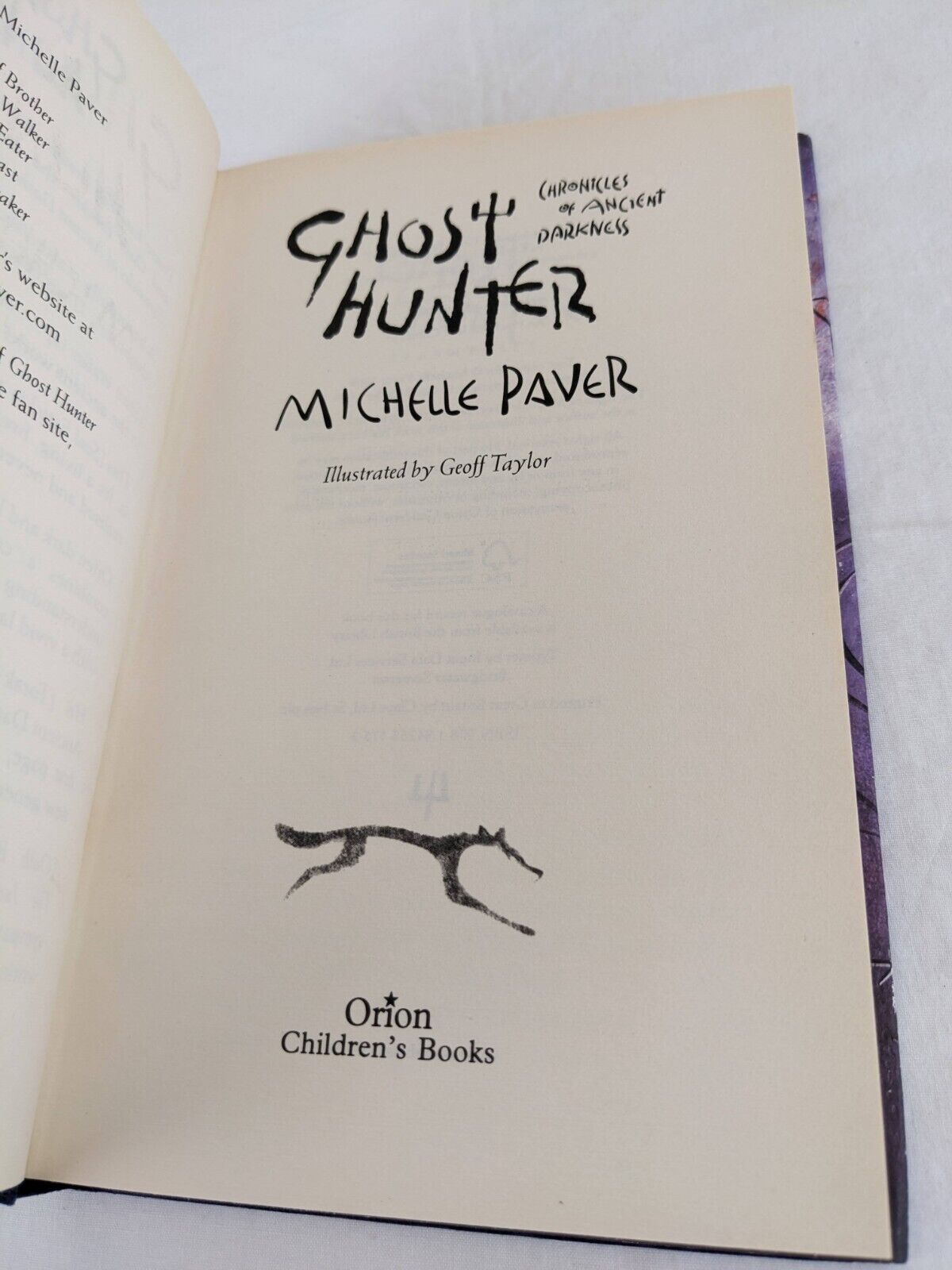 Ancient of darkness x4 by Michelle Paver 2004 Hardcover Wolf, Outcast, Oath etc.