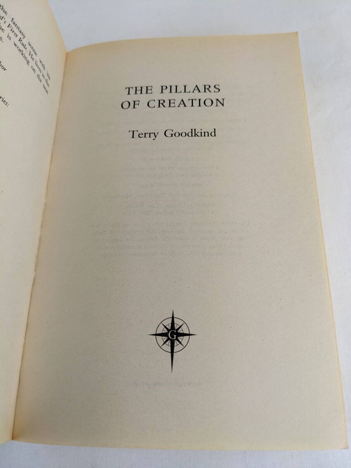 The pillars of creation by Terry Goodkind 2008 The sword of truth