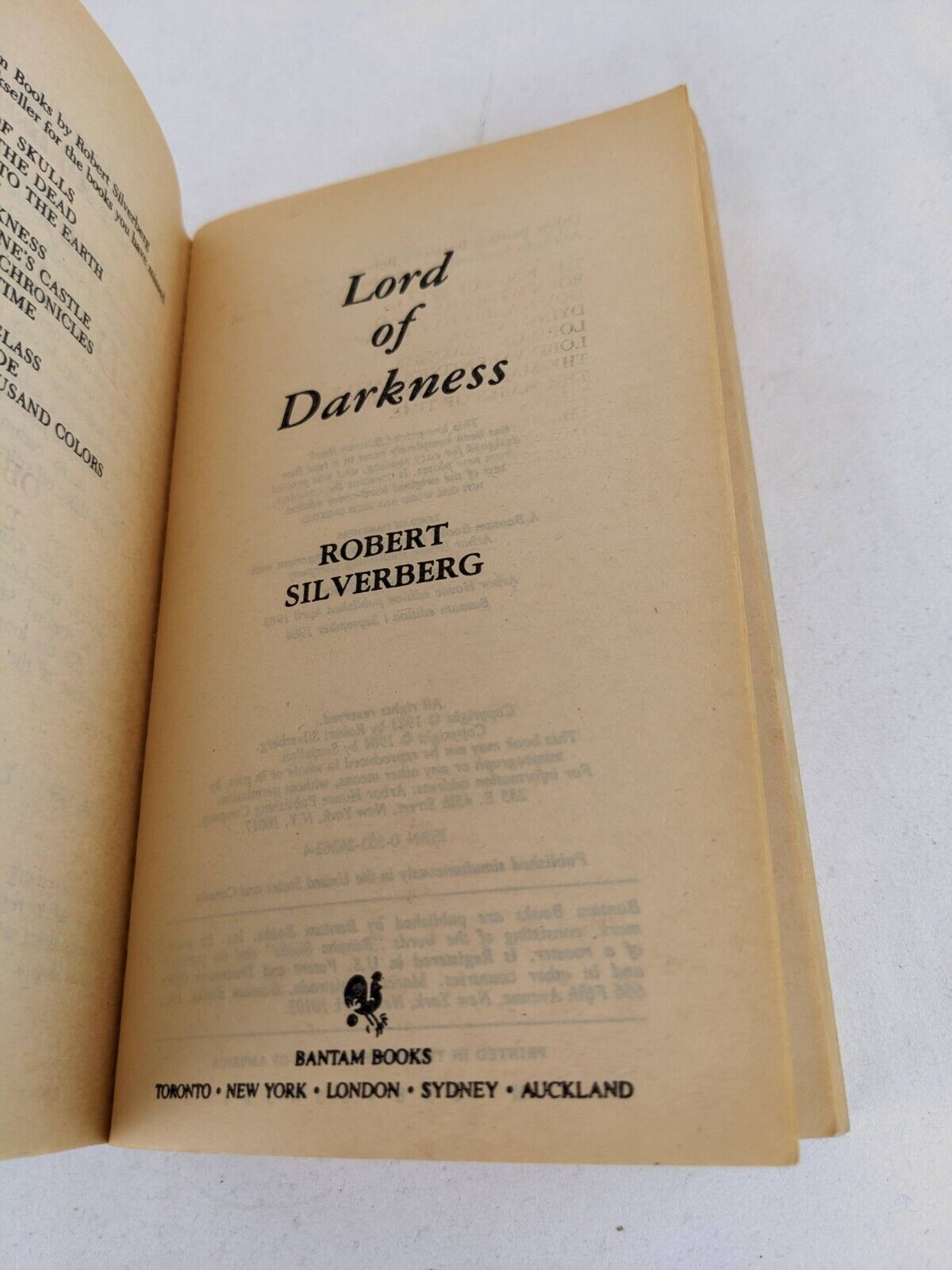 Lord of Darkness by Robert Silverberg 1984