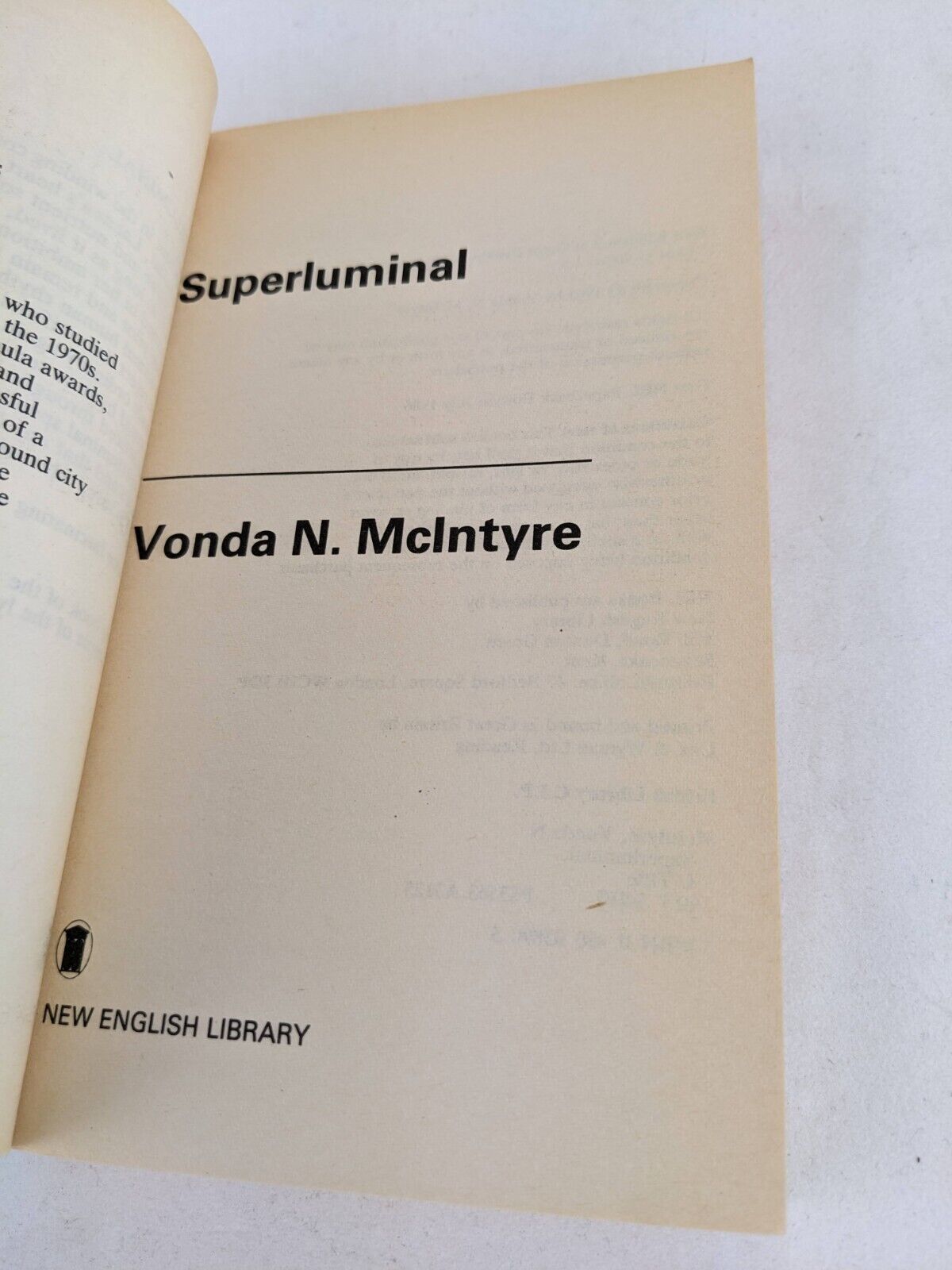 Superluminal by Vonda N. McIntyre 1986