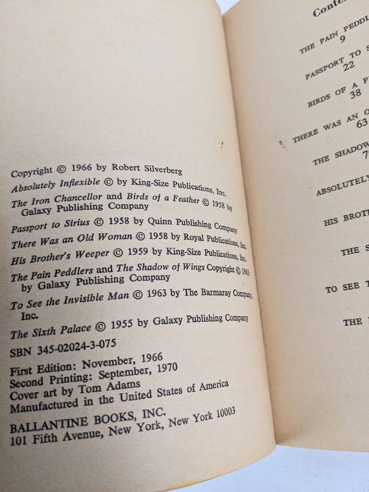 Needle in a timestick by Robert Silverberg 1970