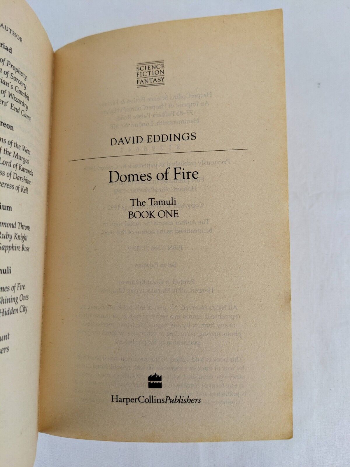 Domes of fire by David Eddings - The Tamuli 1994