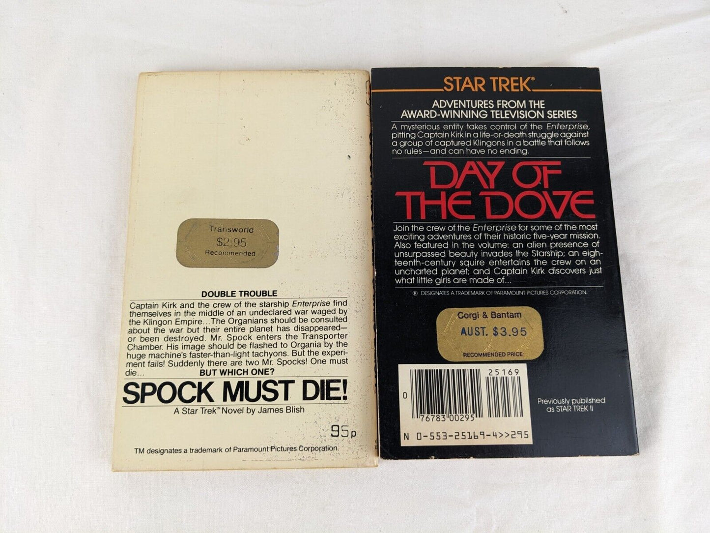 Star Trek by James Blish - Spock must die! & Day of the dove 1985