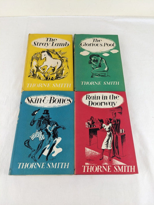 Thorne Smith x 4 Stray Lamb, Glorious Pool, Skin & Bones, Doorway 1957 Hardcover