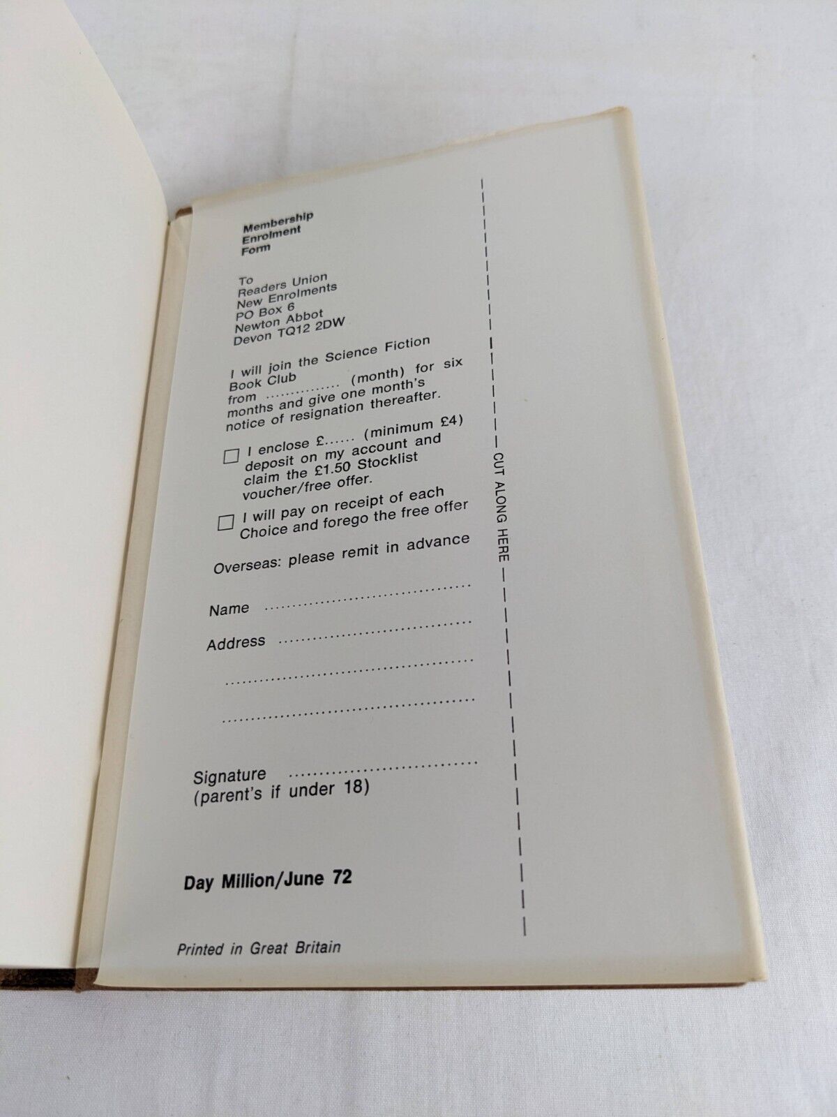 Day Million by Frederik Pohl 1972 Hardcover Book Club edition