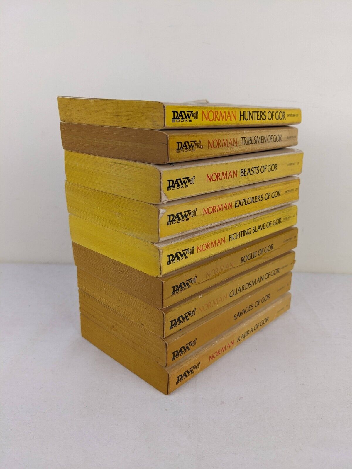 Gor series by John Norman x 9 Daw SF editions 1974