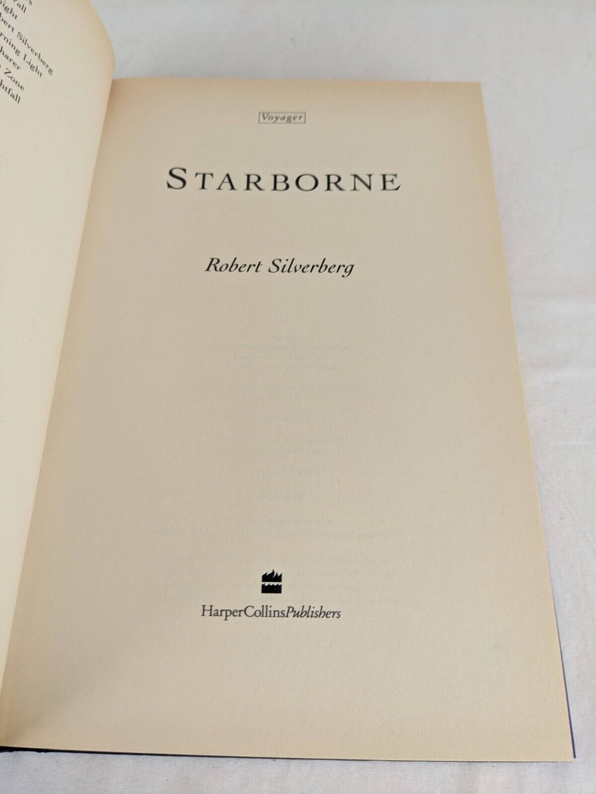 Starborne by Robert Silverberg 1996 Hardcover