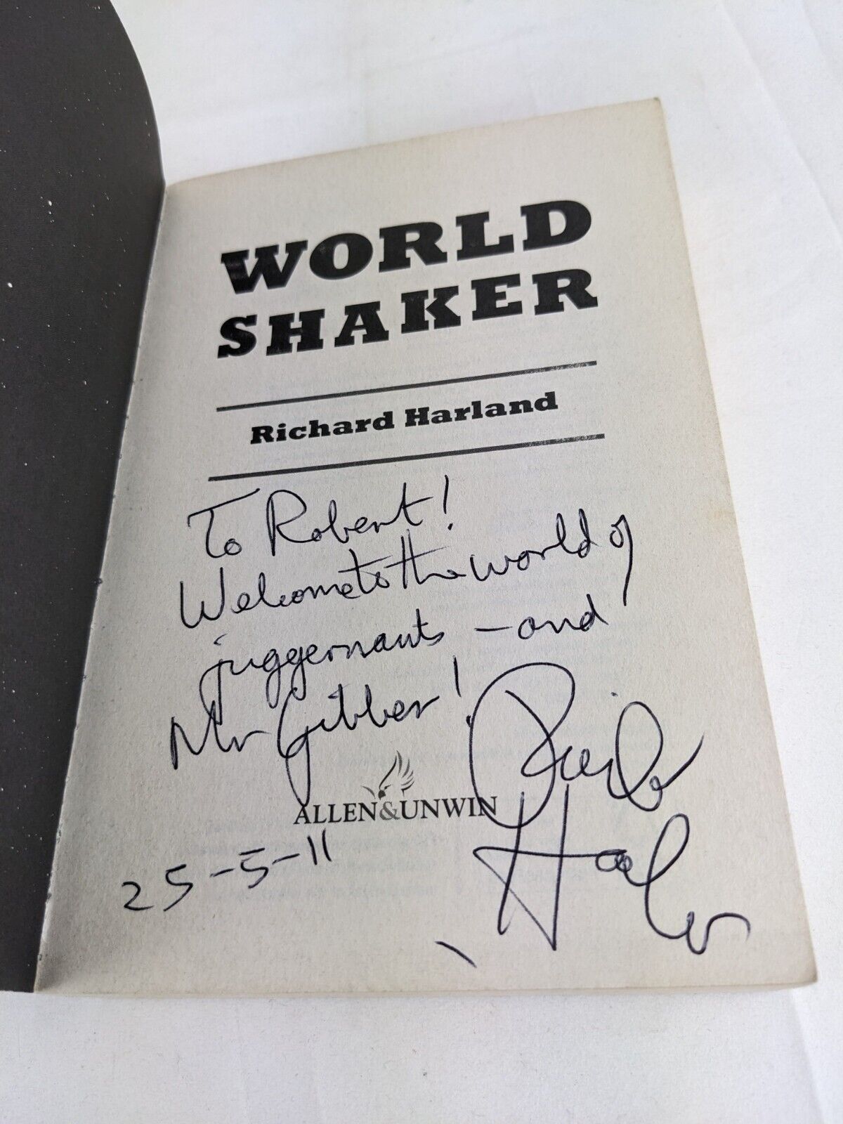 World shaker by Richard Harland 2009 Signed