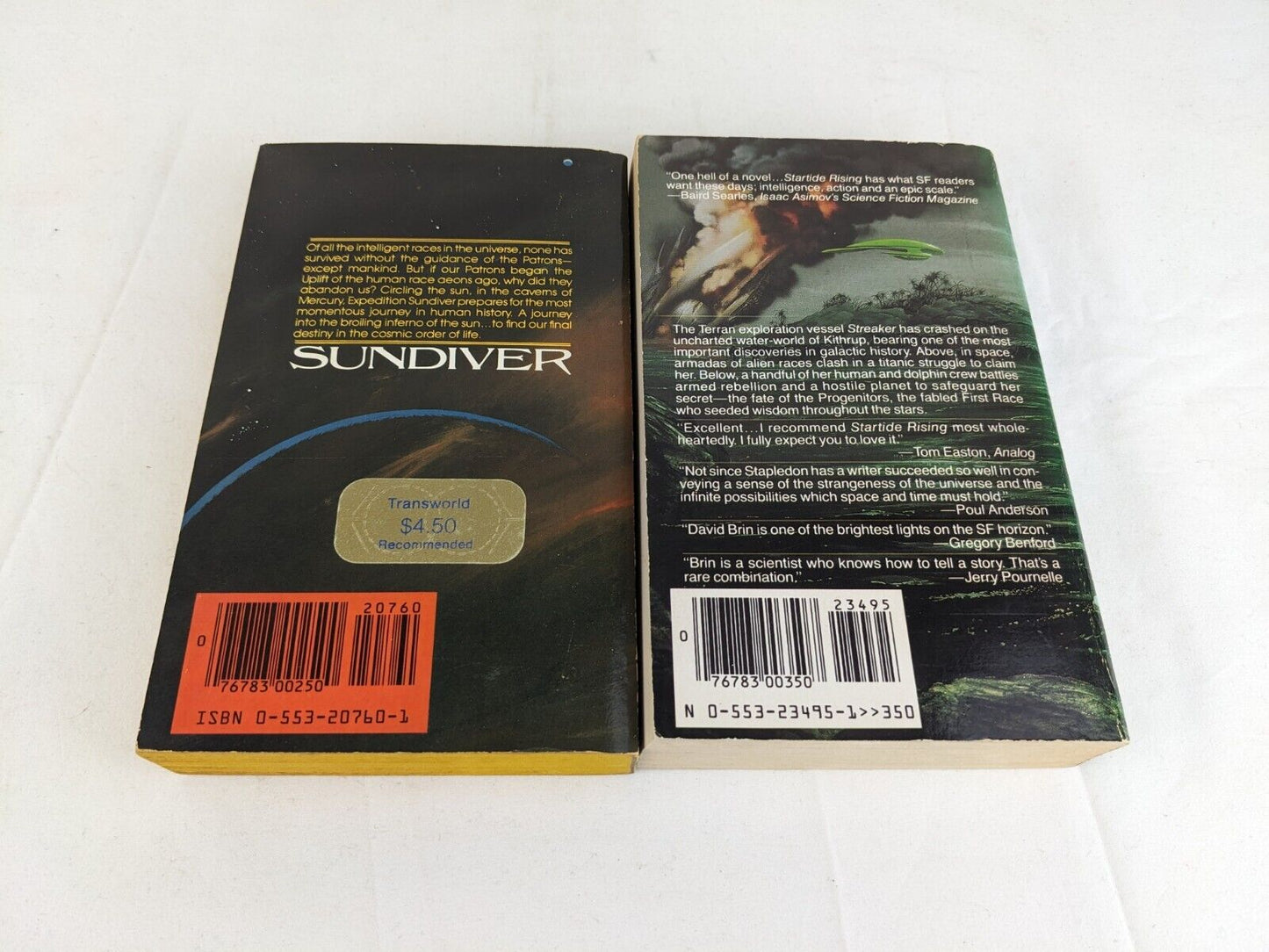 Sundiver & Startide rising by David Brin 1981 Uplift Saga