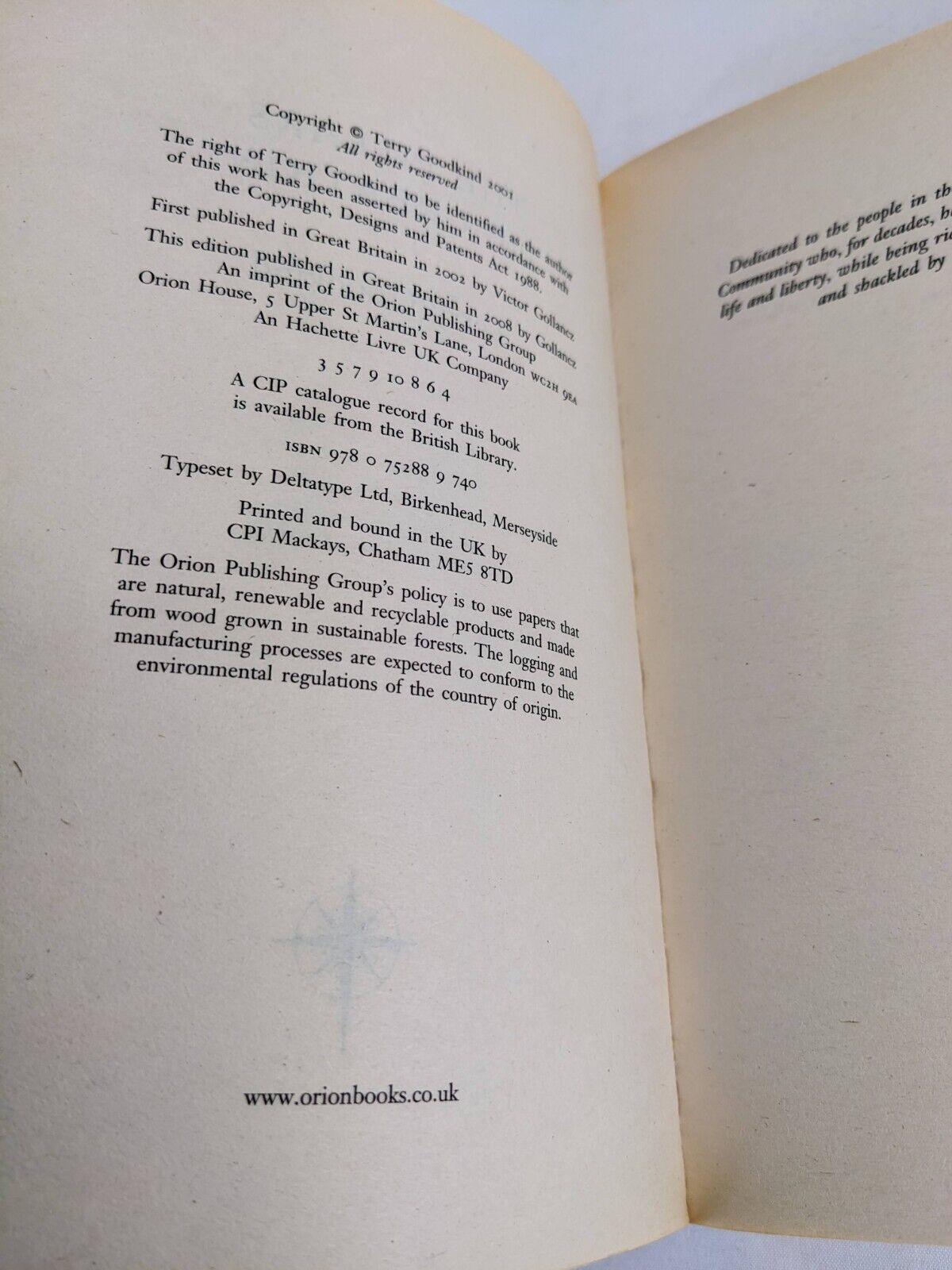 The pillars of creation by Terry Goodkind 2008 The sword of truth
