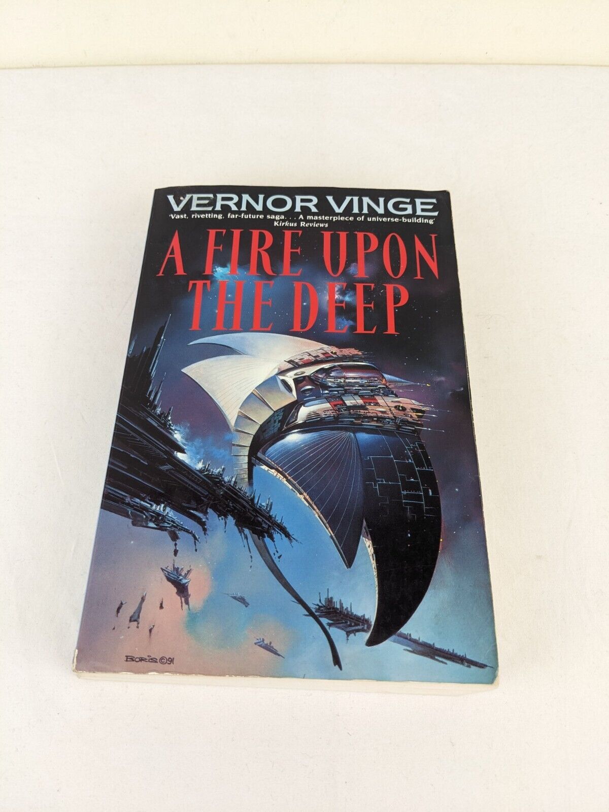 A fire upon the deep by Vernor Vinge 1992 Large Trade Paperback