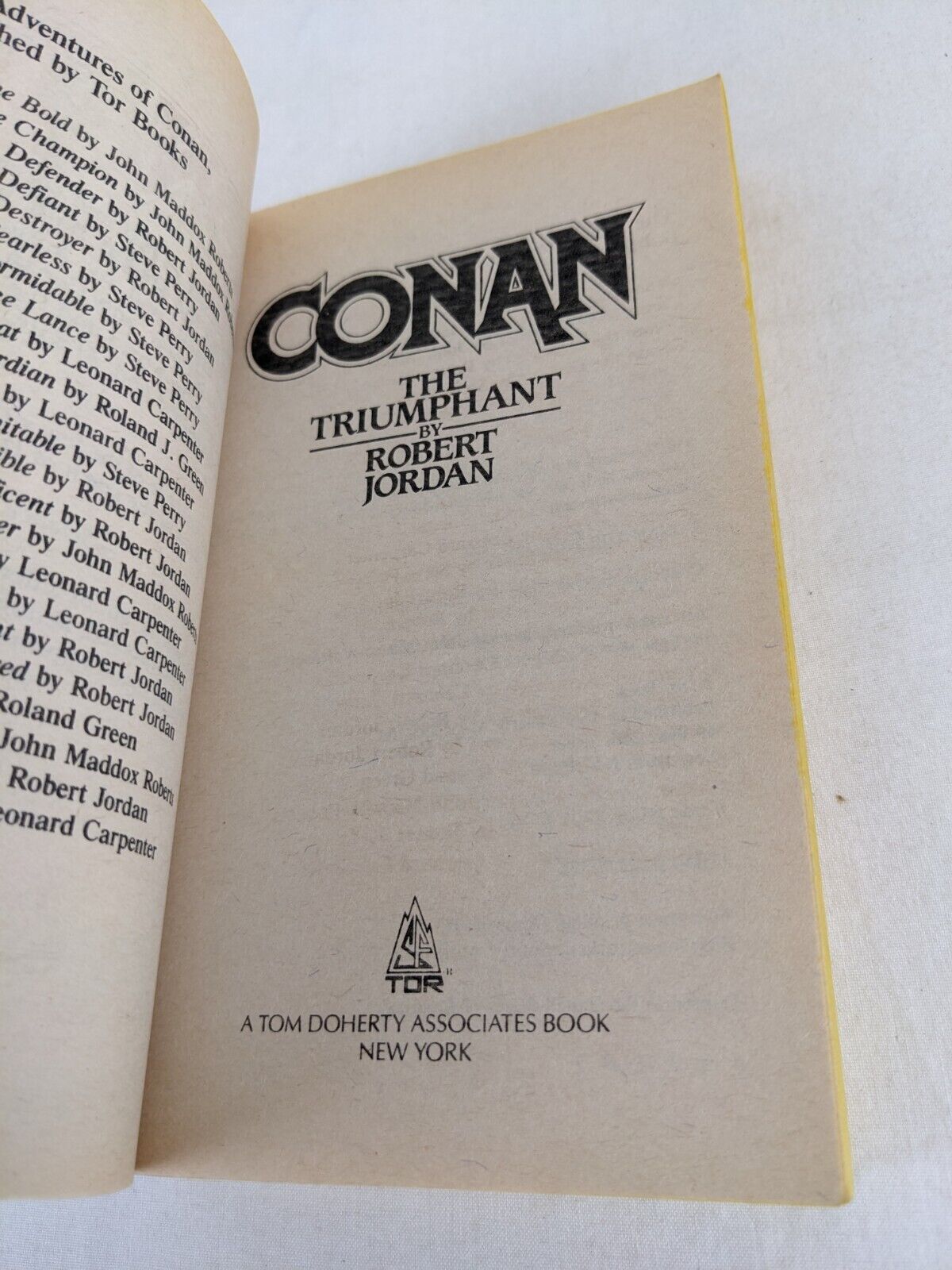 Conan the triumphant by Robert Jordan 1985 TOR