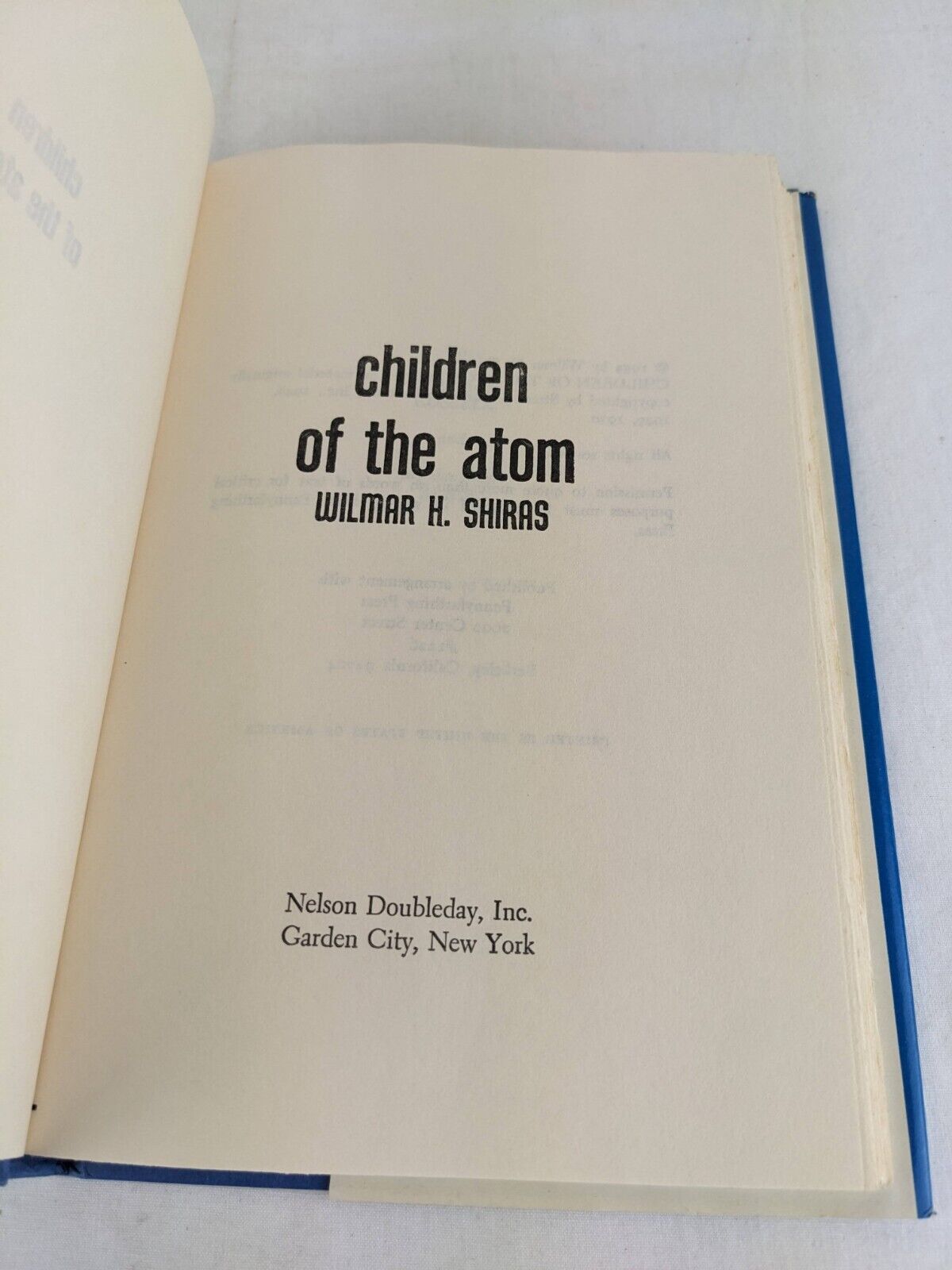 Children of the atom by Wilmar H. Shiras 1953 Hardcover Book Club Edition