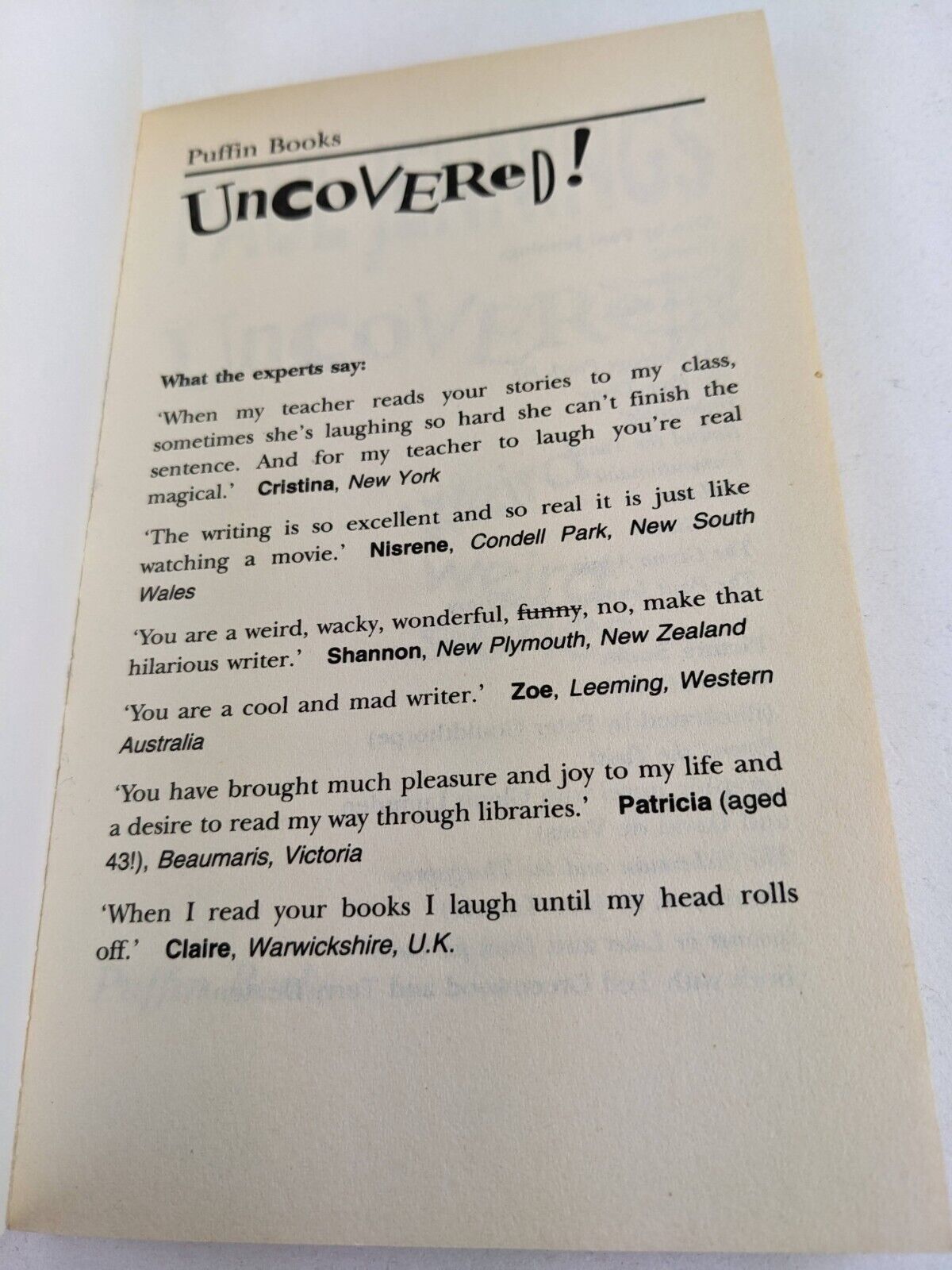Paul Jennings x 6 -Uncollected Series (Puffin books)