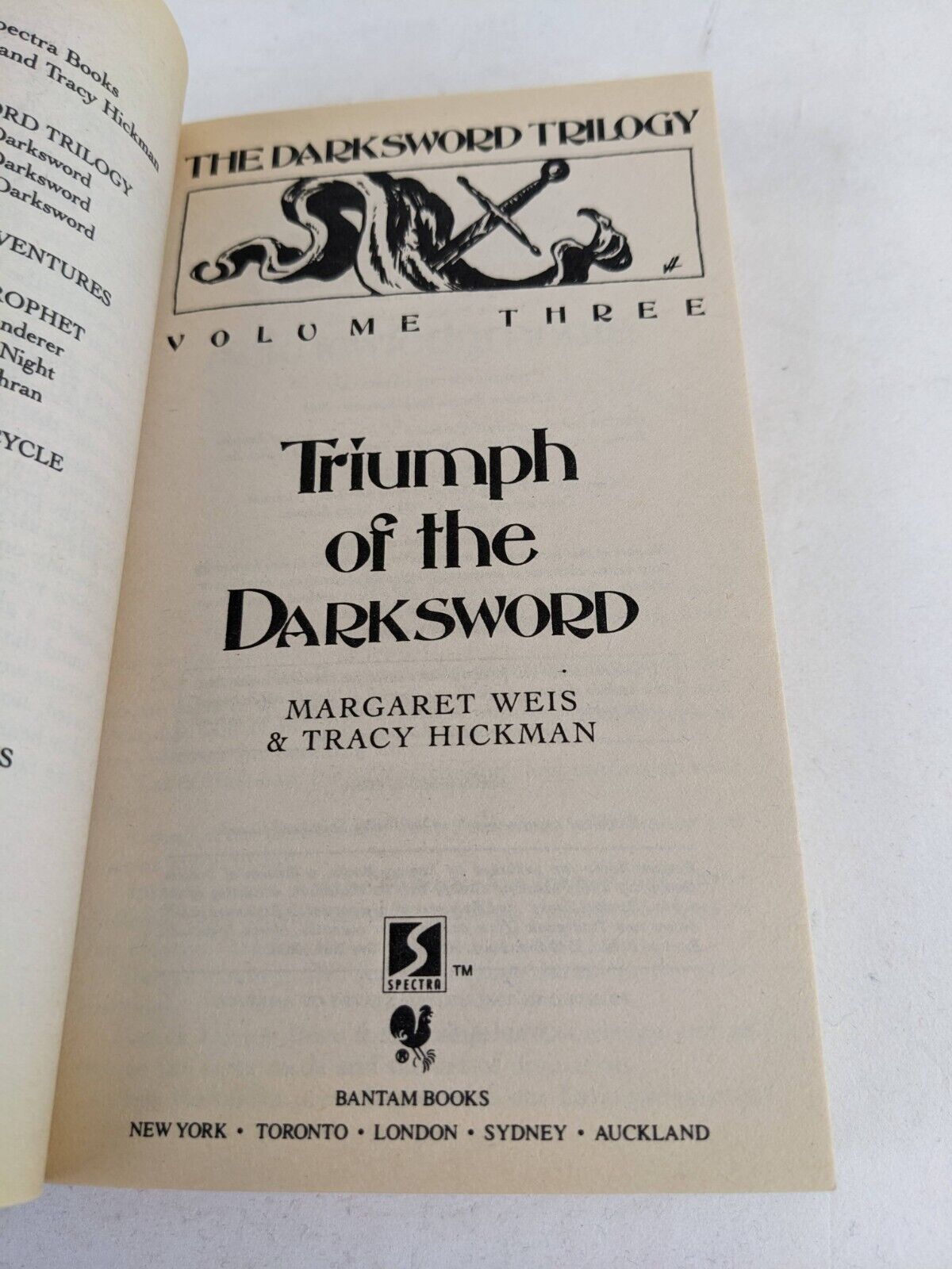 Triumph of the darksword by Margaret Weis & Tracy Hickman 1988