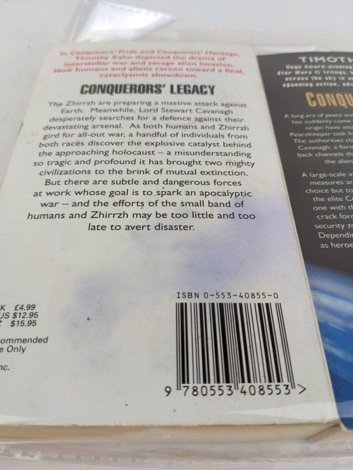 Conqueror's Pride, Conqueror's Legacy by Timothy Zahn 1994 The Conquerors Saga