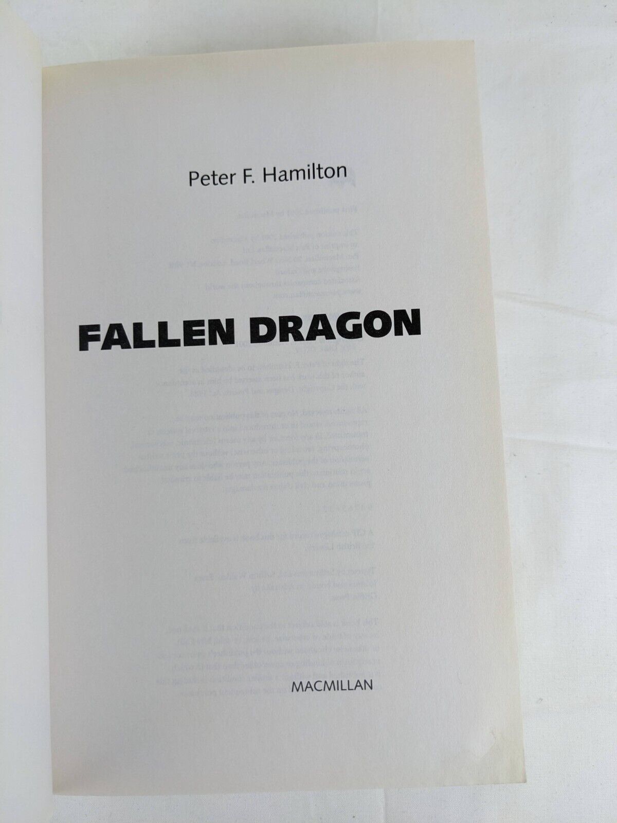 Fallen Dragon by Peter F. Hamilton 2001