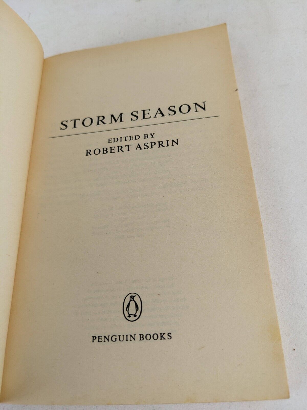 Storm season edited by Robert Asprin 1985 Thieves world