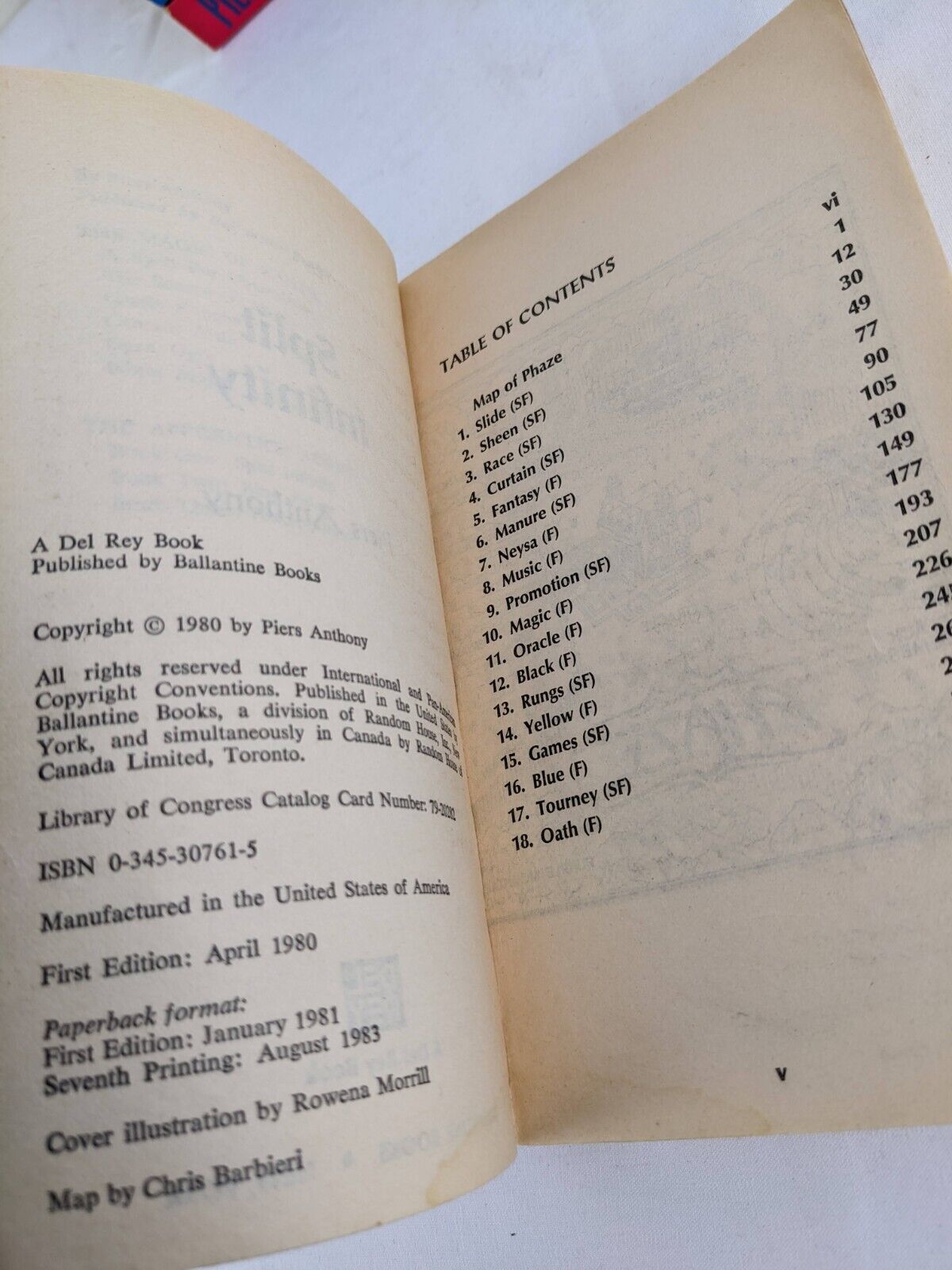 Apprentice Adept x 5 by Piers Anthony 1983 Split, Blue, Juxtaposition etc