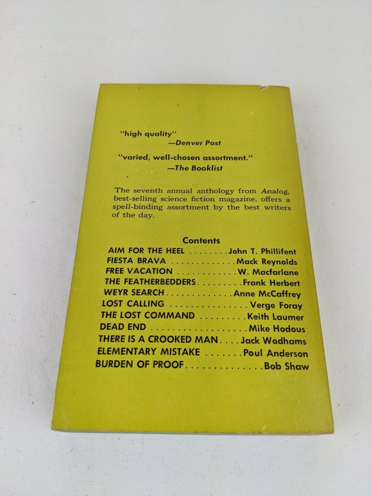 Analog 7 edited by John W. Campbell 1970