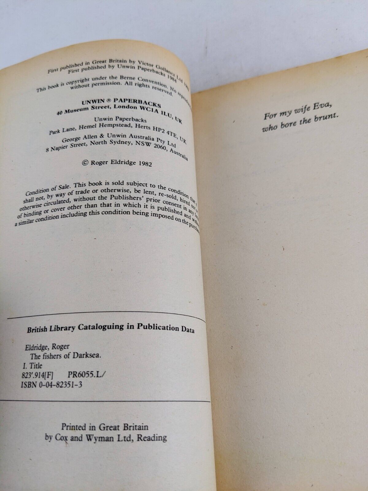 the fishers of darksea by roger eldridge 1984
