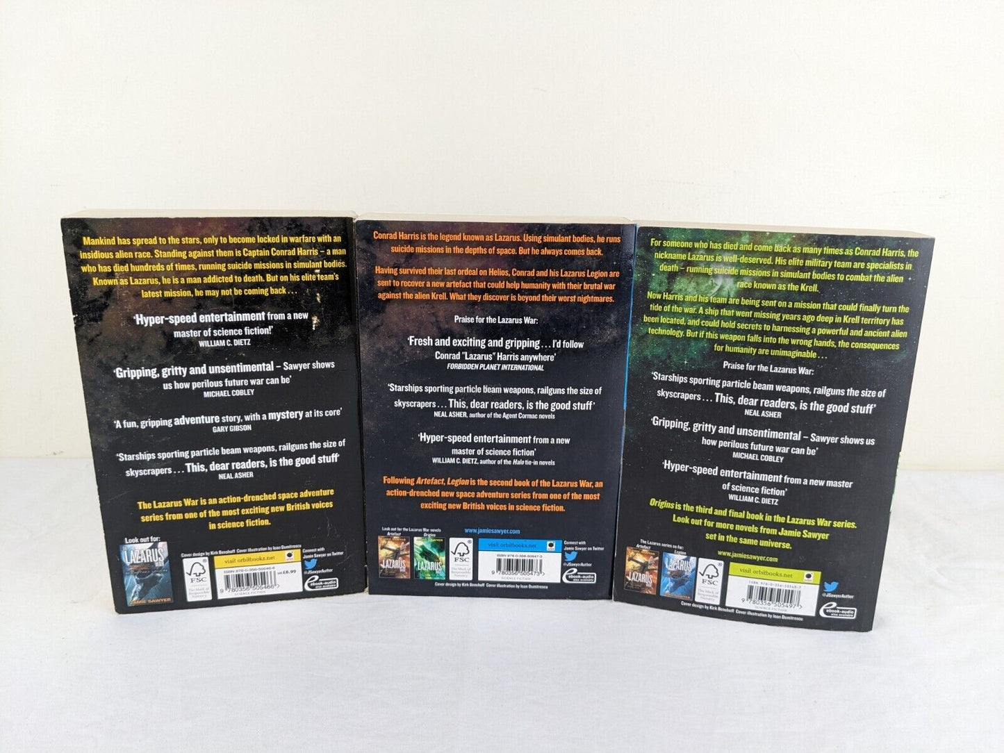 The Lazarus war by Jamie Sawyer 2015 Artefact, Legion, Origins