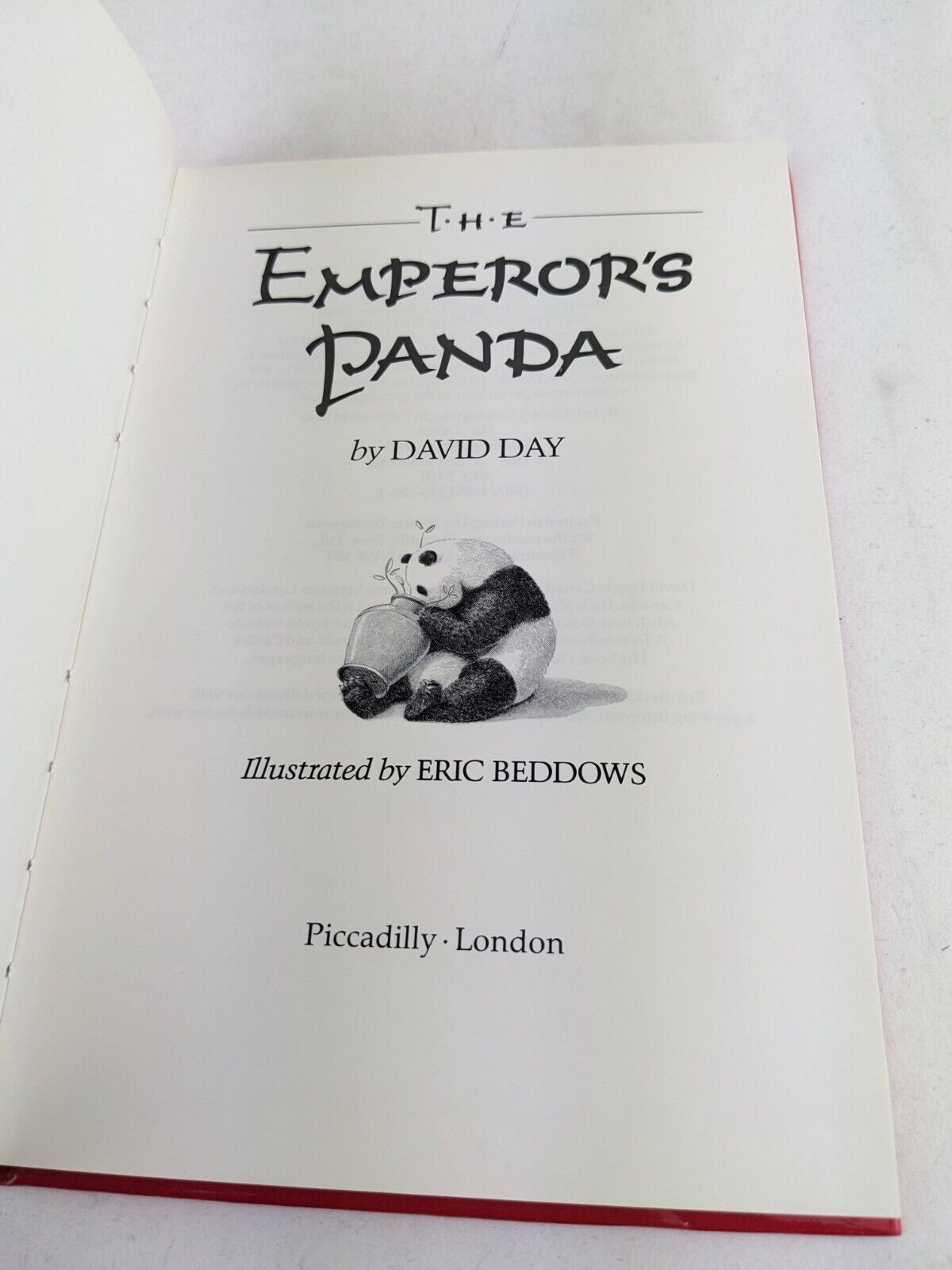 The emperor's panda by David Day Illustrated by Eric Beddows 1988 Hardcover