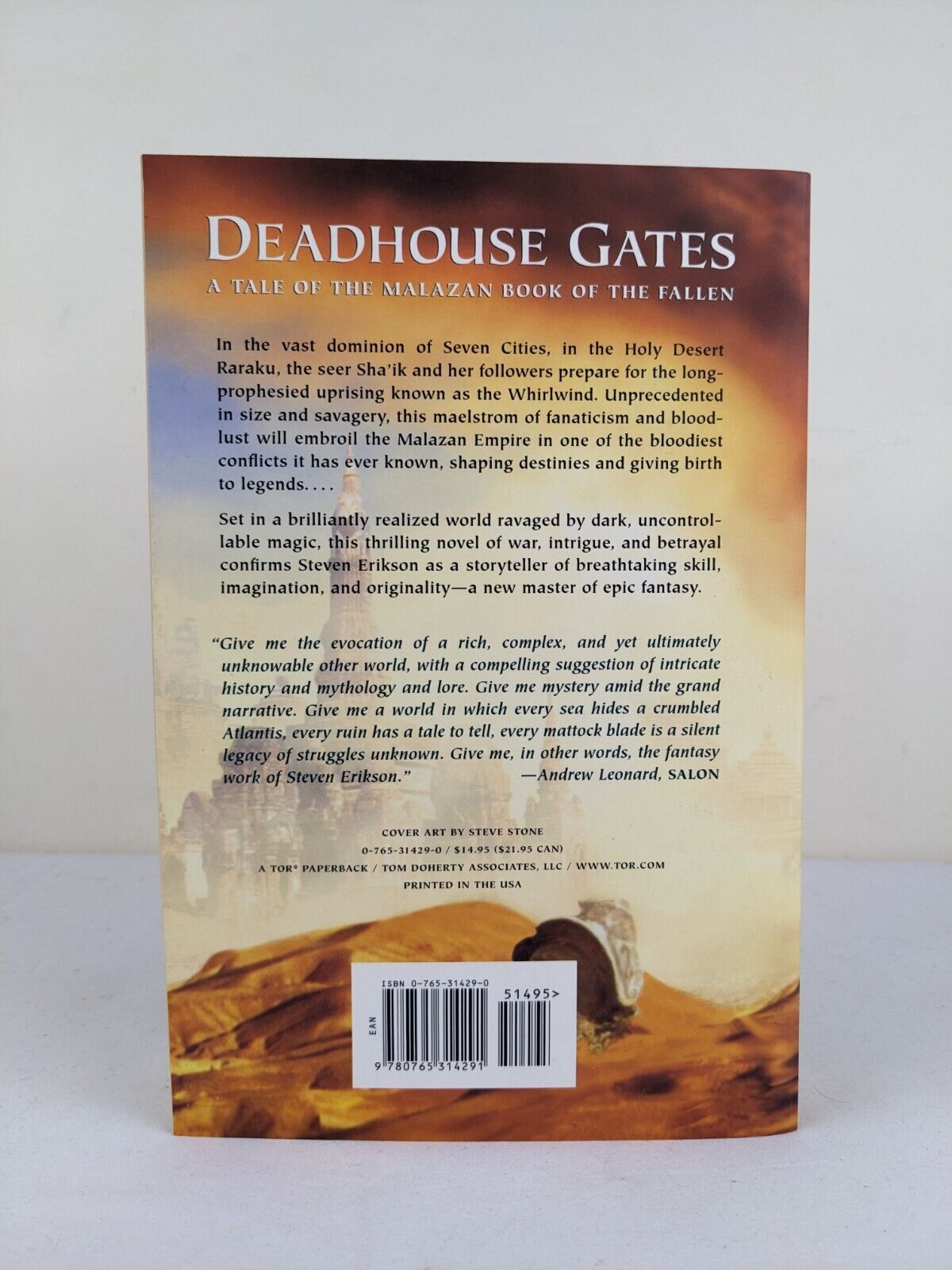 Deadhouse gates by Steven Erikson 2005 First Edition Paperback Malazan