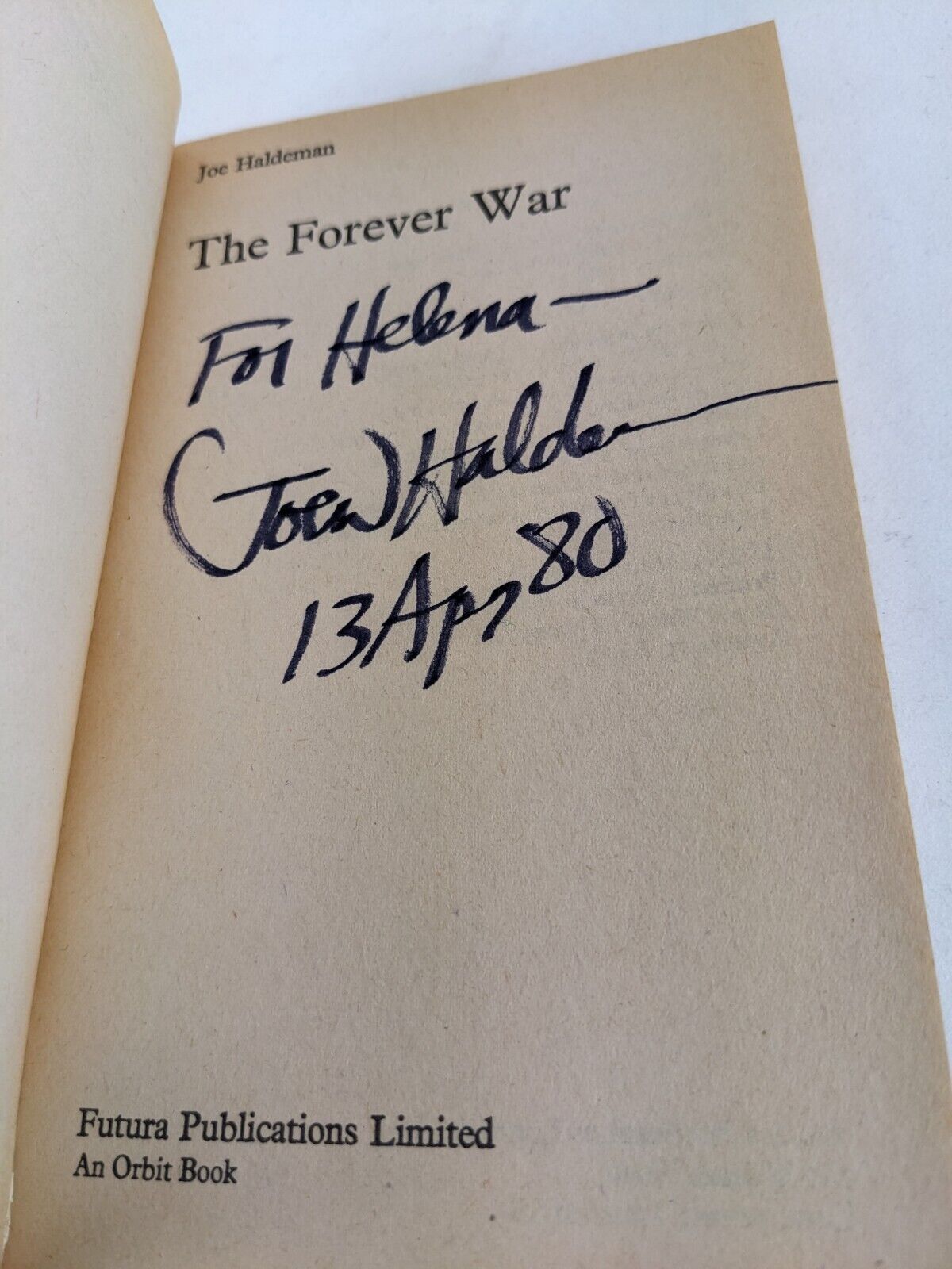 The forever war by Joe Haldeman 1978 Signed by author