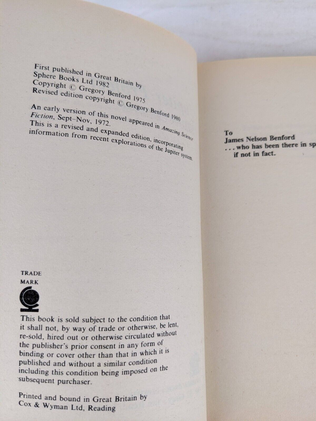 Jupiter project by Gregory Benford 1982