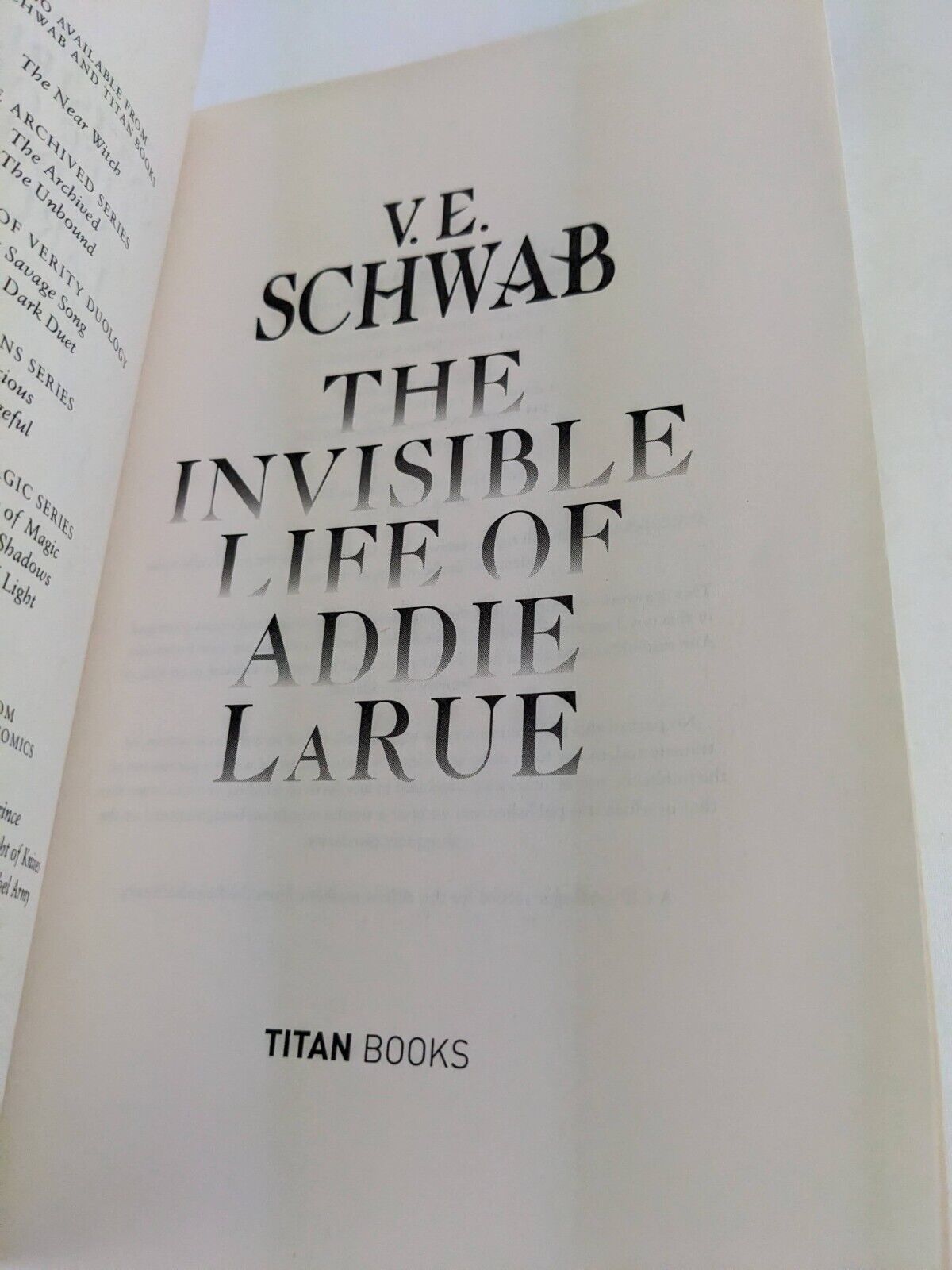 The invisible life of Addie LaRue by V. E. Schwab 2020