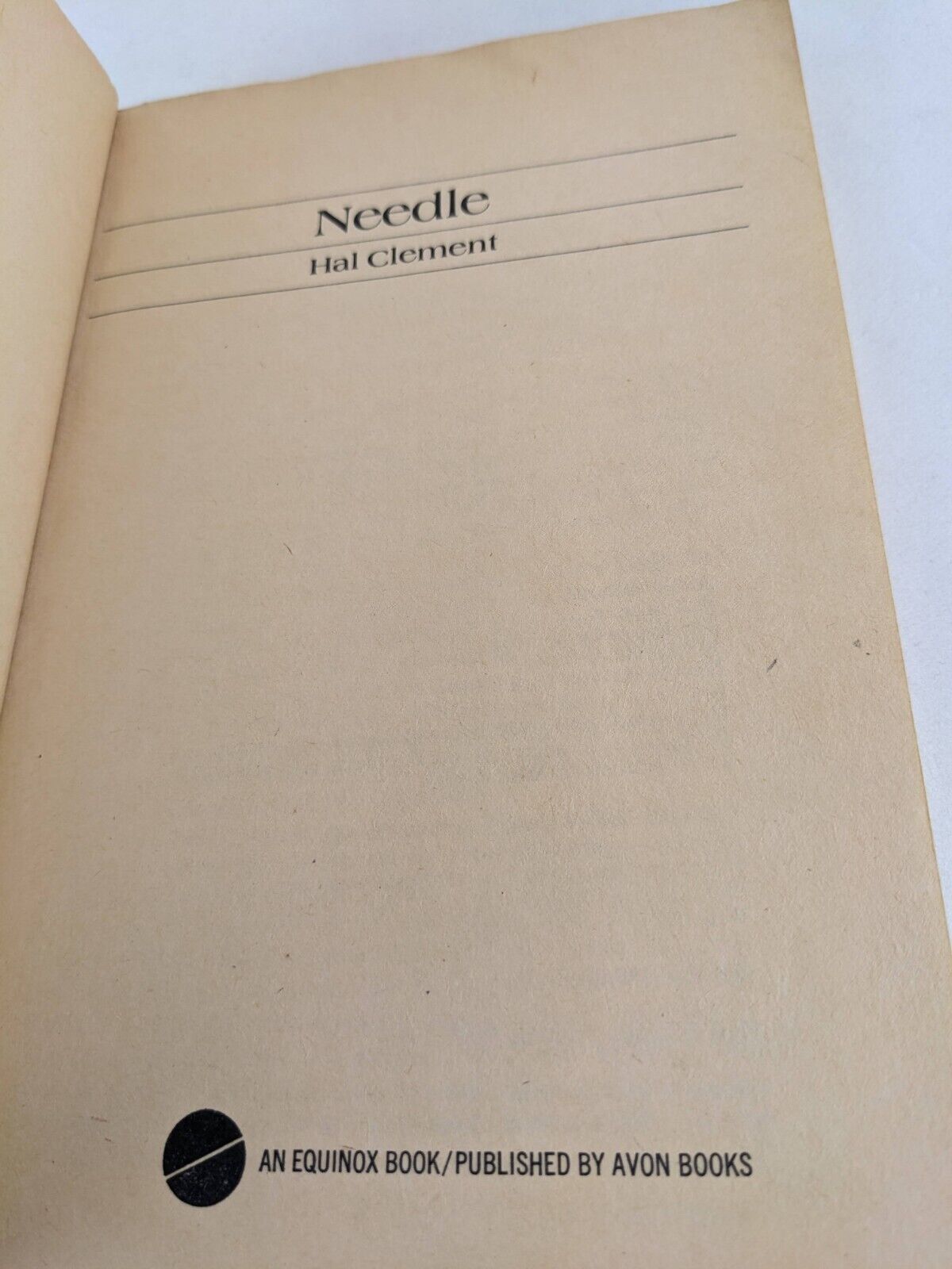 Needle by Hal Clement 1976 Equinox Printing - Science fiction Rediscovery