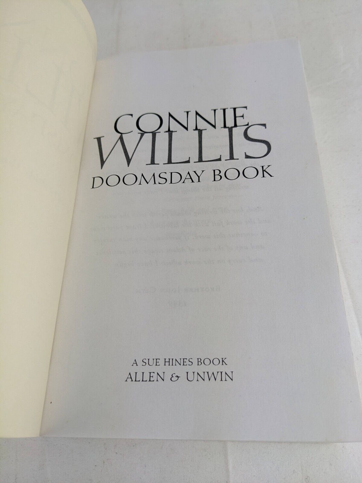 Doomsday book by Connie Willis Uncorrected Proof 2005