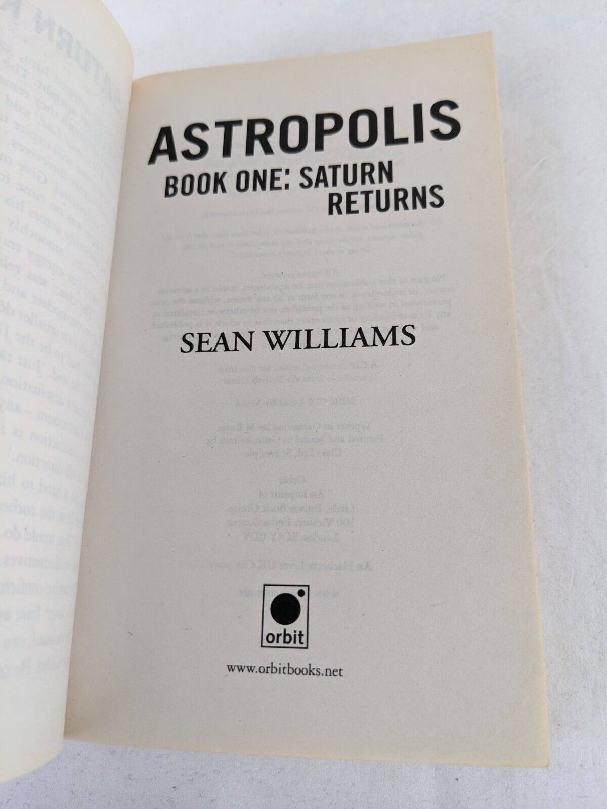 Saturn Returns by Sean Williams 2008 Astropolis