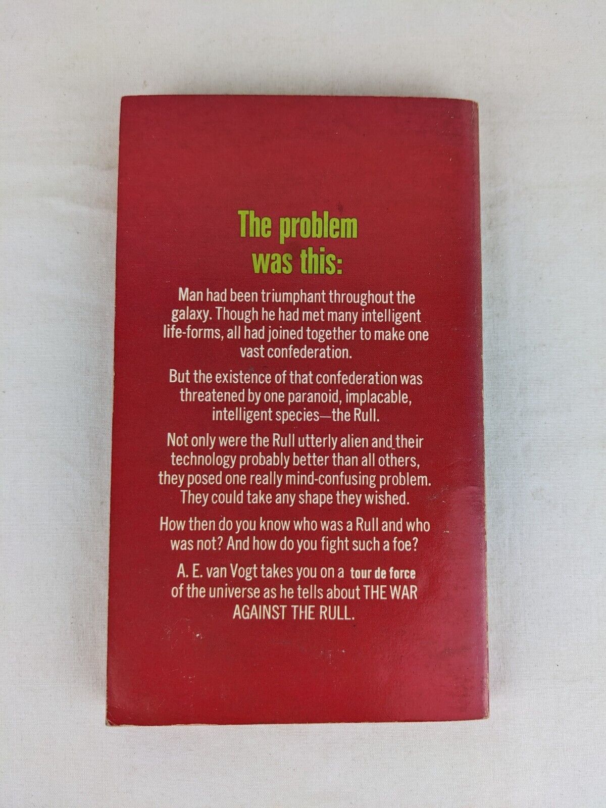 The war against the rull by A.E. Van Vogt 1959 Ace books