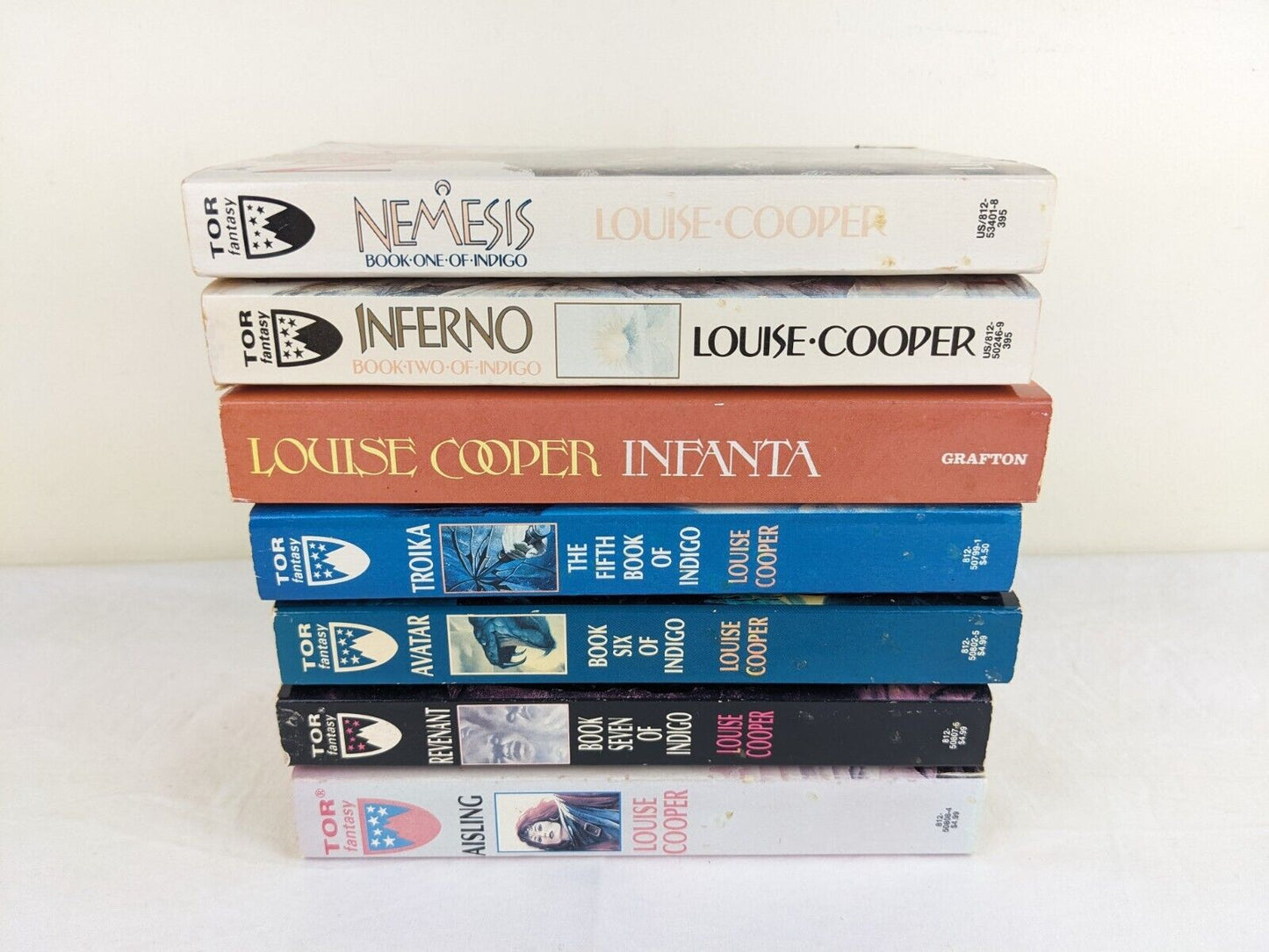 Indigo series x7 by Louise Cooper 1989 Nemesis, Inferno, Infanta, Troika etc.