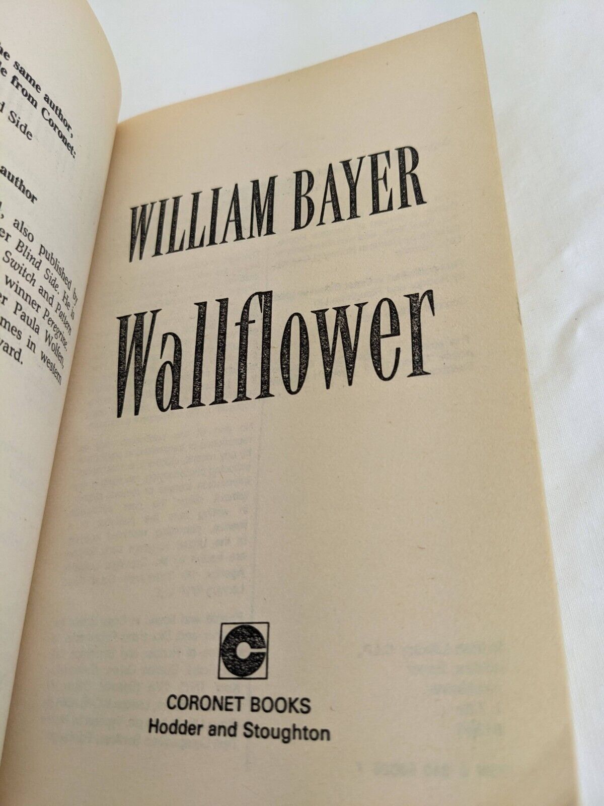 Wallflower by William Bayer 1993